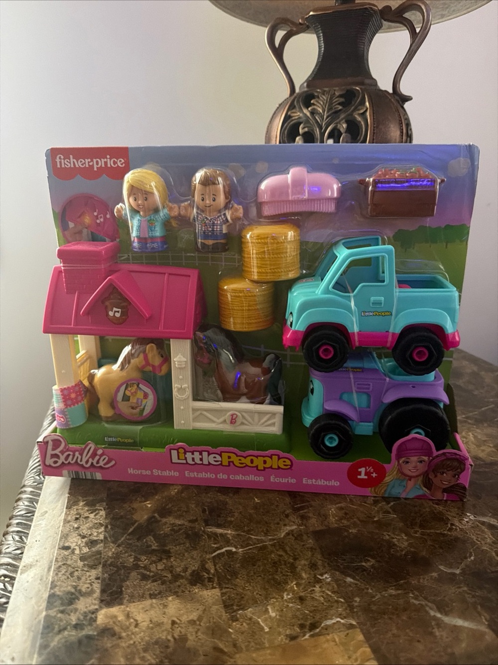 Fisher-Price Little People Horse Stable Playset - Pink & Teal
